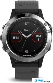 Умные часы Garmin Fenix 5 47mm (серебристый/черный)