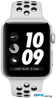 Умные часы Apple Watch Nike+ 38 мм (серебристый алюминий/чистая платина, черный)