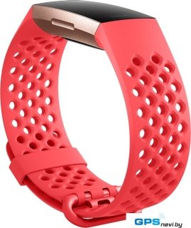 Ремешок Fitbit спортивный для Fitbit Charge 3 (L, scarlet)