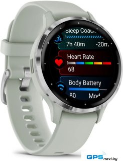 Умные часы Garmin Venu 3S (шалфей, с силиконовым ремешком)